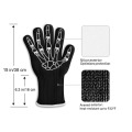 TE09 OEM accepted Green Color Heat Resistant Oven Gloves BBQ Gloves For Cooking, Grilling, Baking